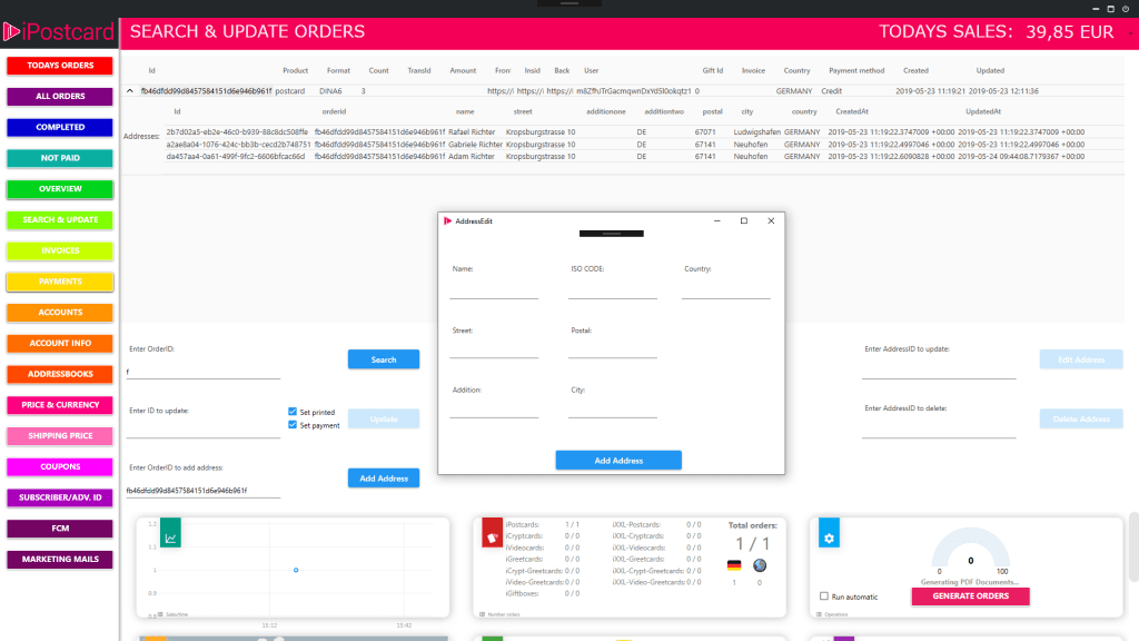 iPostcard Management Software